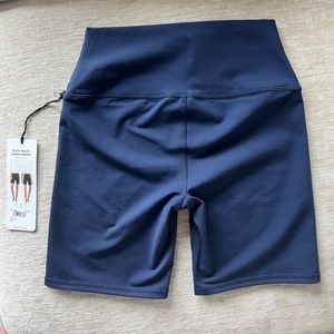 NEW! Sold Out - Alo Yoga High Waist 7” Biker Shorts Navy Small W6145R